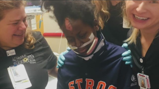 A 14 year old hit and run victim says she feels bad for the person who fled the scene