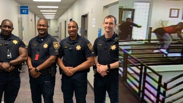 Deputies stop man from jumping over railing inside courthouse