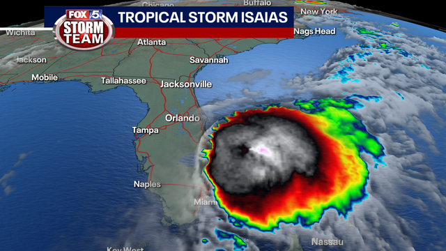 Tropical Storm Warning for parts of Georgia coast, Isaías forecast to become a hurricane