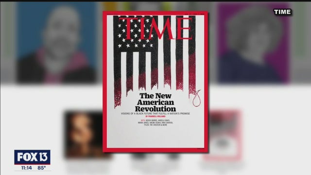 Embroidered art by Tampa activist artist on the cover of Time