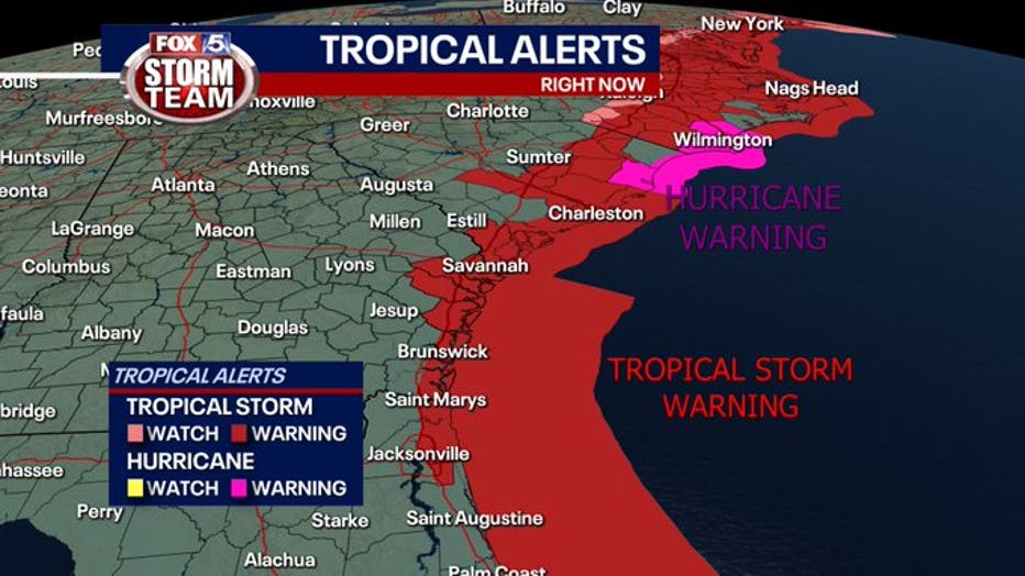 Tropical Storm Warning for parts of Georgia coast, Isaías forecast to 