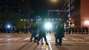 Chaotic scenes at late-night protest in Rochester