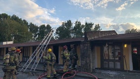 Police officer spots major fire at Gwinnett County hotel