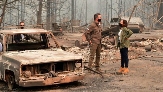 California family accuses Newsom, Harris of trespassing on property for wildfire photo-op