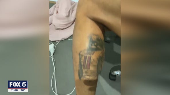 Australian rules football star pays homage to Julio Jones -- in ink