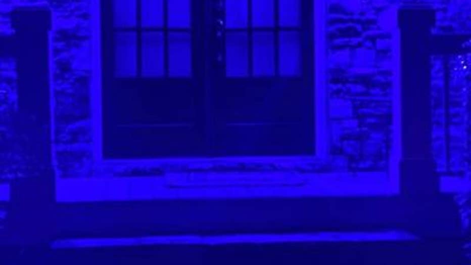 blue light for porch