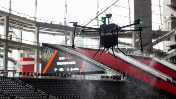 Mercedes-Benz Stadium adds drones to sanitization program