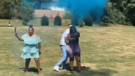 Mom-to-be less than impressed with gender reveal result