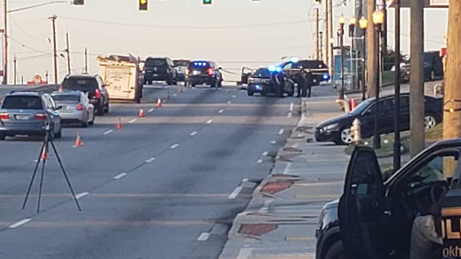 Shooting investigation on Buford Highway in Brookhaven October 5, 2020 (FOX 5 Atlanta).