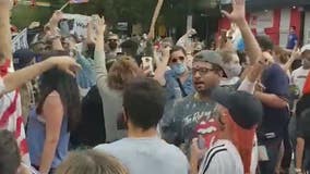 Supporters from both sides react in Atlanta after Biden elected