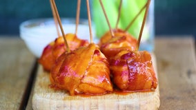 Recipe: Bacon-wrapped hot chicken bites