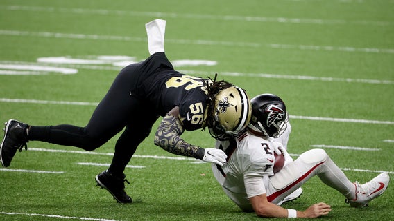 Ryan sacked eight times as Falcons fail to find end zone against Saints