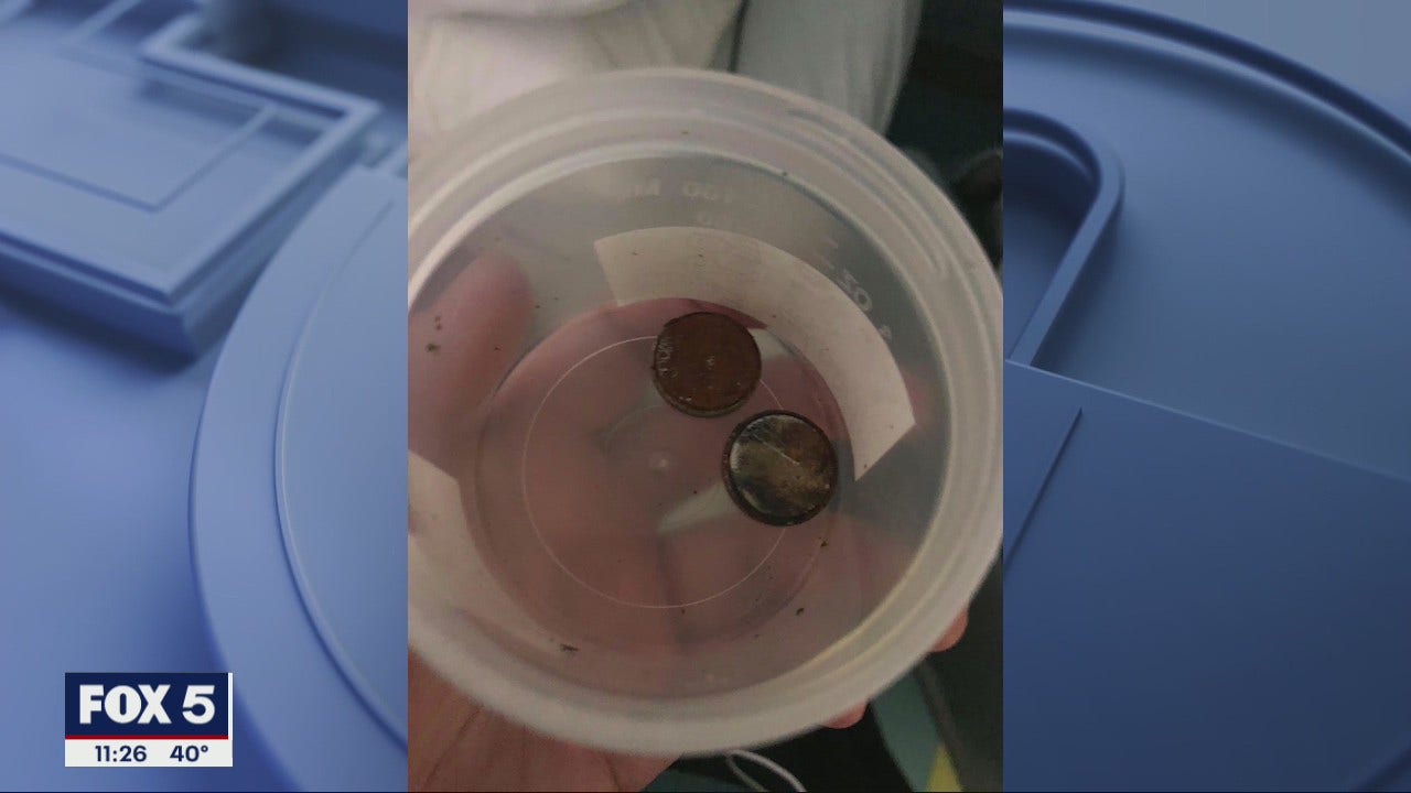 Young girl swallows batteries