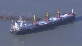 Freighter runs aground near Grosse Ile in Detroit River, 2nd ship hits bottom nearby