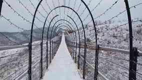 Gatlinburg's SkyBridge dusted with snow to create 'winter wonderland'