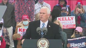 Pence holds rally in Macon for Loeffler, Perdue