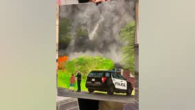 Painting captures an officer's compassion