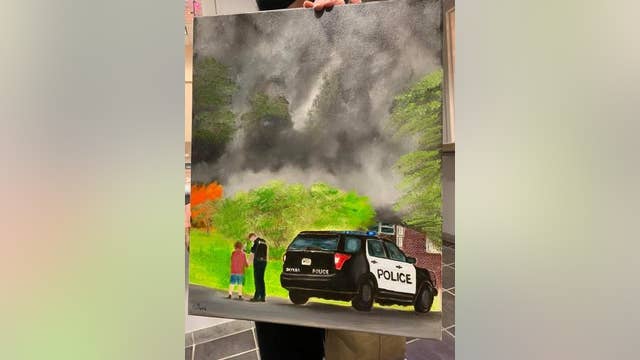 Painting captures an officer's compassion