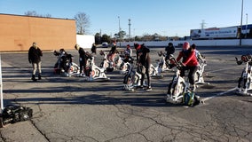 Spinning under the open sky with Cyclebar East Cobb