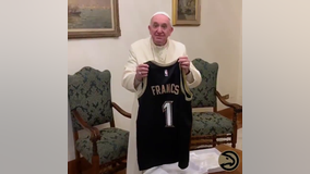 Pope Francis blesses Atlanta Hawks' 2021 jersey honoring MLK