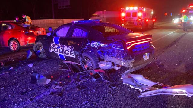 Sandy Springs police officer injured in distracted driving crash