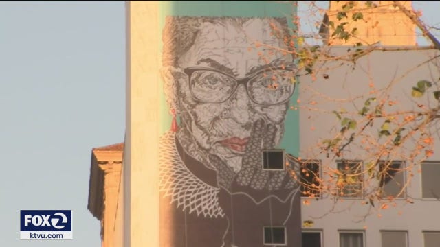 Larger than life artwork celebrates Ruth Bader Ginsburg in San Jose