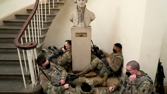 National Guard members seen sleeping on Capitol floor ahead of inauguration