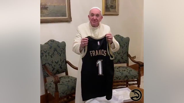 Pope Francis blesses Atlanta Hawks' 2021 jersey honoring MLK