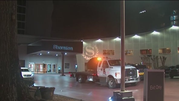Police: Man drives stolen car into downtown Atlanta hotel lobby