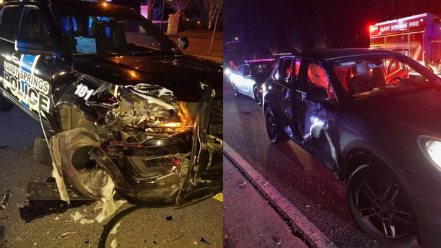 Police: Suspects driving stolen vehicle crash into patrol car