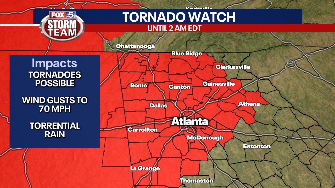 Storm Alert Day Tornado Watch for most of north until 2 a.m.