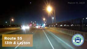 Milwaukee County buses capture meteor in the night sky