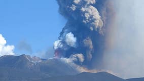 Lava rains from the sky during latest eruption of Italy’s Mount Etna