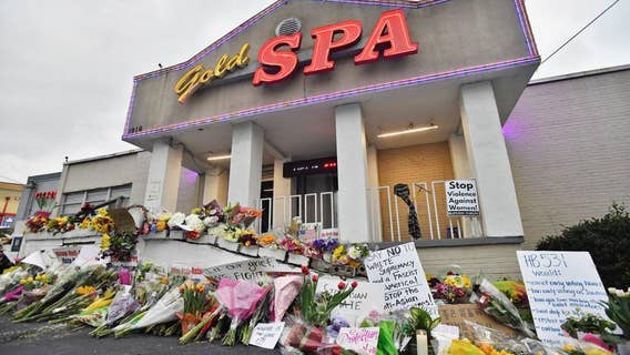 Lawmakers decry violence against Asians on trip honoring spa shooting victims