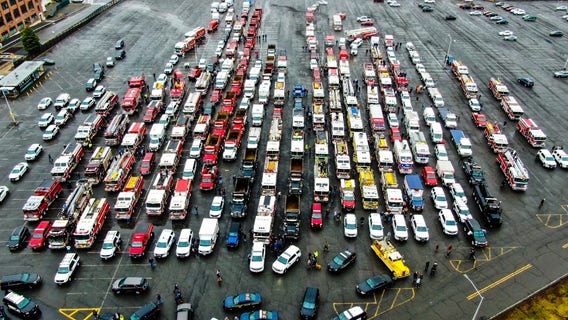 Fallen firefighter’s 6-year-old son gets fire truck parade for birthday 1 day after father’s death