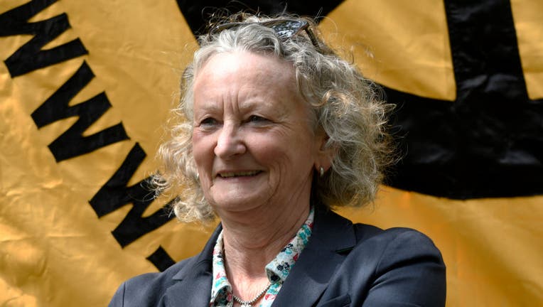 Baroness Jenny Jones seen during the commemoration.
People