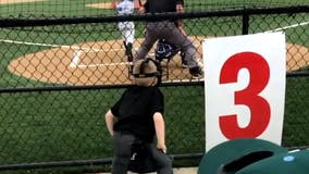 ‘He’s a star’: Video captures young boy imitating umpire at local baseball game