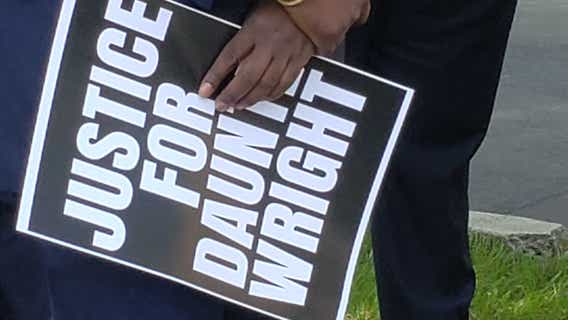 Groups in Georgia demonstrate after fatal police shooting of Daunte Wright