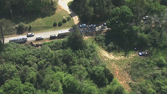 2 bodies found in burning pickup truck just off of a rural Spalding County road