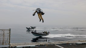 ‘Undoubtedly impressive’: British Marines facilitate jet suit test that allows flight between boats and ships