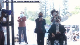 Cheers erupt for 106-year-old man who got his 2nd vaccine shot in San Jose