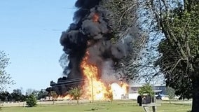 Large fire at propane tank plant in Missouri detected from space