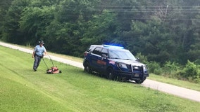Georgia state trooper helps Oglethorpe County man cut grass after fall