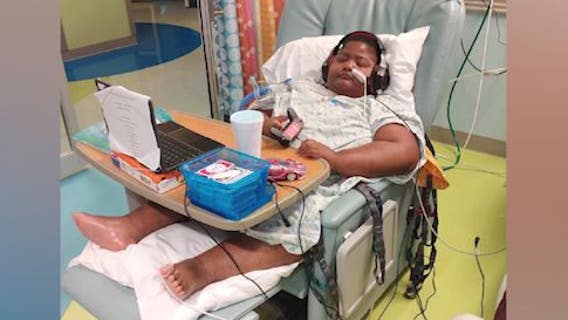 Educator teaches from hospital as son recovers from life-threatening battle with COVID-19