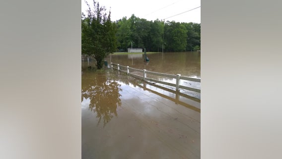 Douglas County park, road closed due to flooding