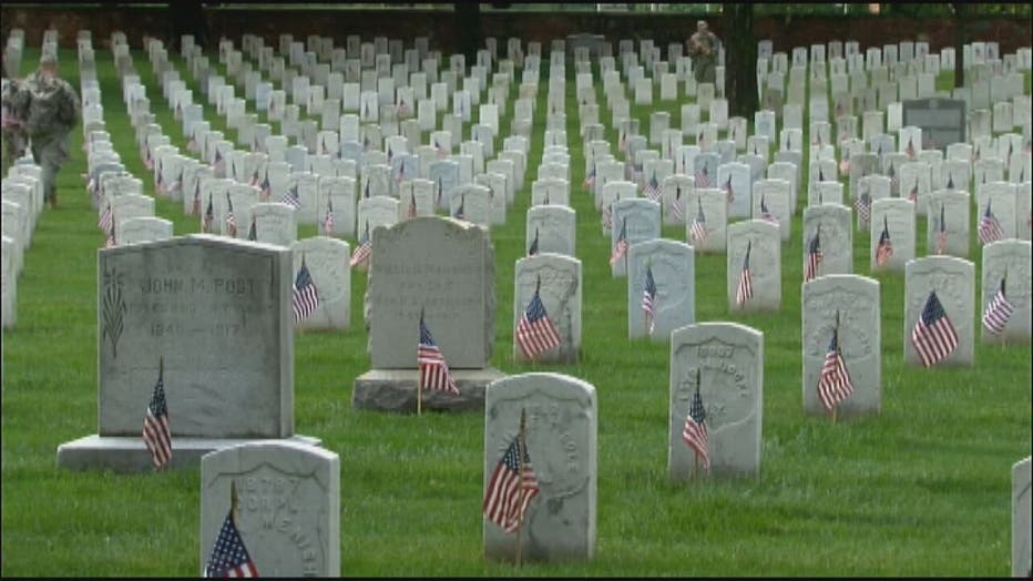 US Flags Placed On Arlington National Cemetery Headstones In Honor Of   ArlingtonFlags 4 