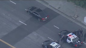 Suspect arrested after leading LAPD on lengthy chase, standoff in San Fernando Valley