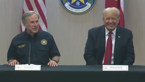 Gov. Abbott, former Pres. Trump jointly visit Texas-Mexico border