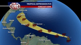 Tropical Depression Five expected to become Tropical Storm Elsa early Thursday morning