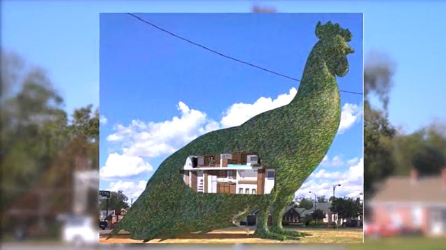 Construction of 62-foot chicken underway in south Georgia